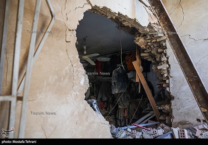 تصاویر اختصاصی تسنیم از برخورد موشک تاماهاوک به بازار تهران