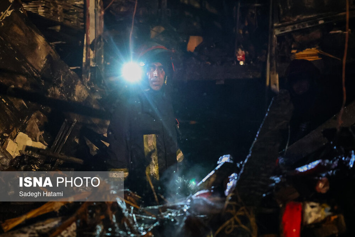 آتش‌سوزی بازار گل فتح‌آباد - مشهد