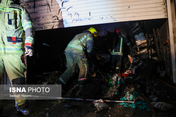 آتش‌سوزی بازار گل فتح‌آباد - مشهد