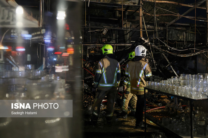 آتش‌سوزی بازار گل فتح‌آباد - مشهد