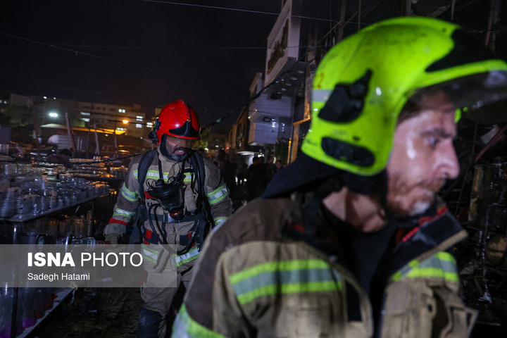 آتش‌سوزی بازار گل فتح‌آباد - مشهد