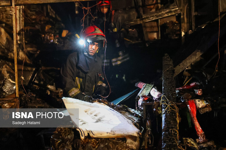 آتش‌سوزی بازار گل فتح‌آباد - مشهد