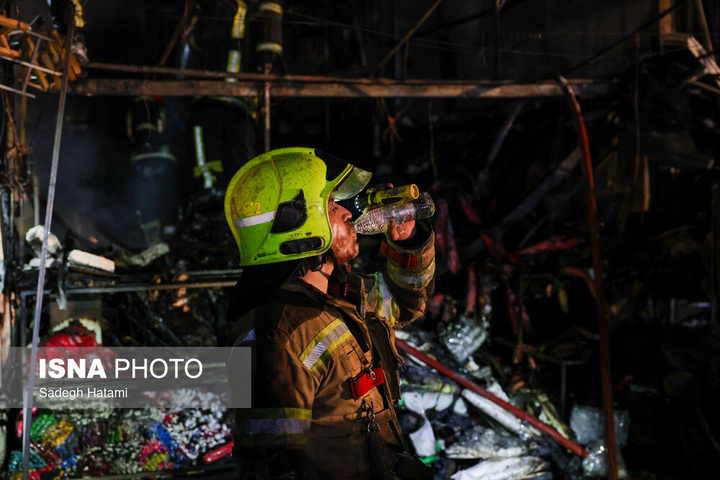 آتش‌سوزی بازار گل فتح‌آباد - مشهد