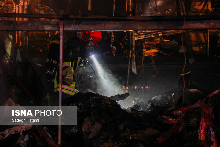 آتش‌سوزی بازار گل فتح‌آباد - مشهد
