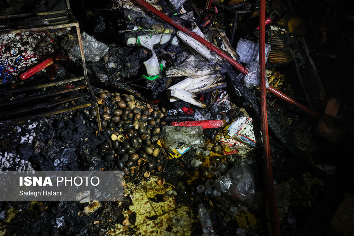 آتش‌سوزی بازار گل فتح‌آباد - مشهد