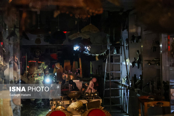 آتش‌سوزی بازار گل فتح‌آباد - مشهد