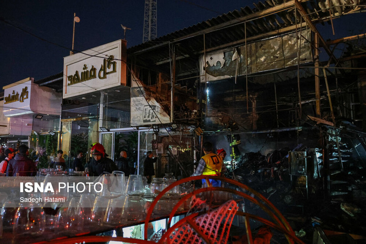 آتش‌سوزی بازار گل فتح‌آباد - مشهد