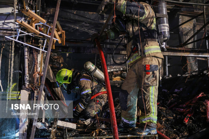 آتش‌سوزی بازار گل فتح‌آباد - مشهد