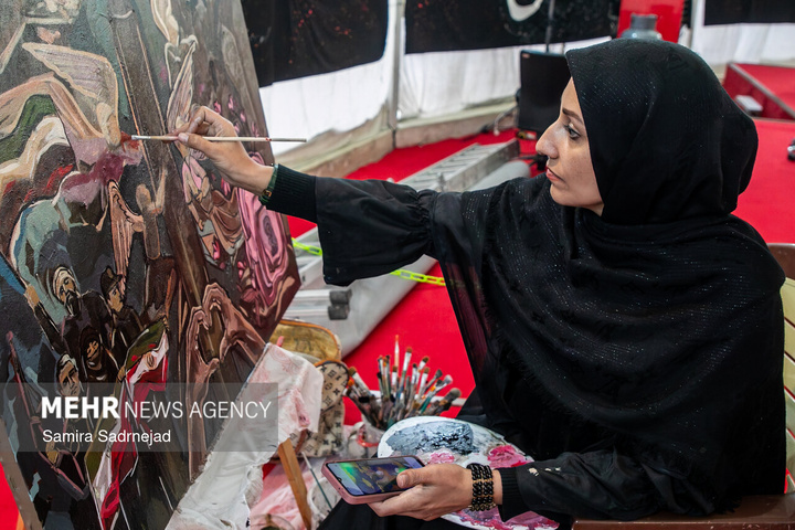 خیمه هنر در میدان شهدای هفتم تیر