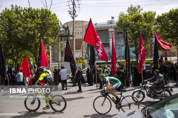 بیرق گردانی و عزاداری شهادت امام جعفر صادق (علیه‌السلام) - شیراز