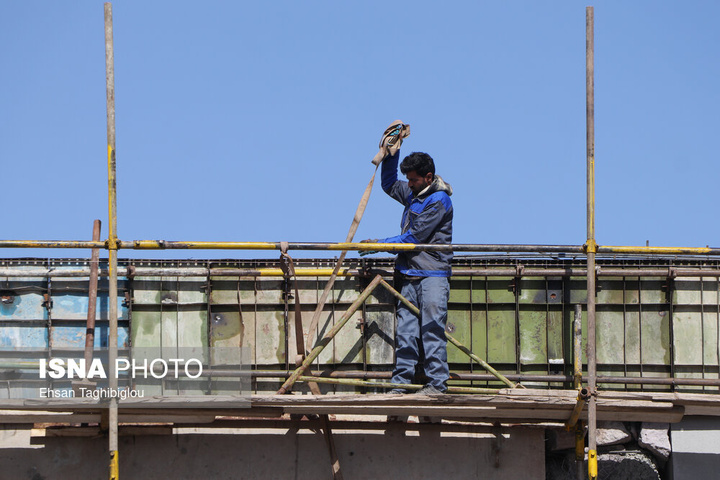 ترمیم ۴ روزه پل راه‌آهن امین‌آباد زنجان پس از حمله رژیم صهیونی آمریکایی
