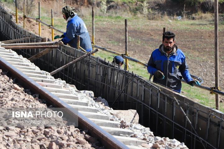 ترمیم ۴ روزه پل راه‌آهن امین‌آباد زنجان پس از حمله رژیم صهیونی آمریکایی