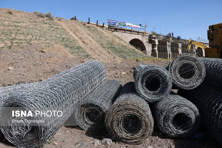 ترمیم ۴ روزه پل راه‌آهن امین‌آباد زنجان پس از حمله رژیم صهیونی آمریکایی