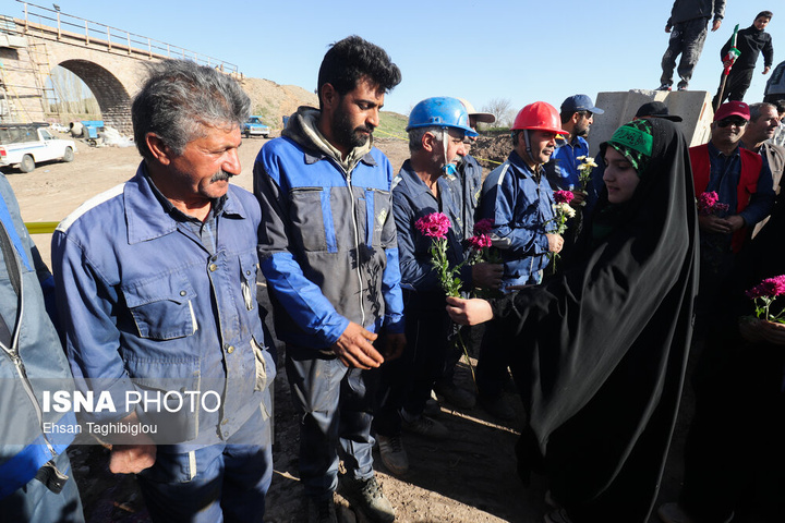 ترمیم ۴ روزه پل راه‌آهن امین‌آباد زنجان پس از حمله رژیم صهیونی آمریکایی