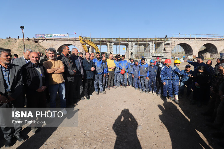 ترمیم ۴ روزه پل راه‌آهن امین‌آباد زنجان پس از حمله رژیم صهیونی آمریکایی