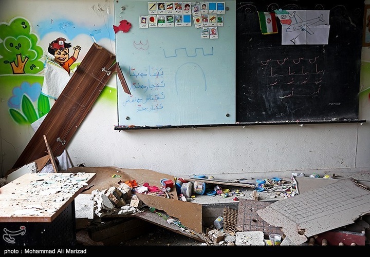 مدارس آسیب‌دیده در دوران جنگ رمضان-تهران