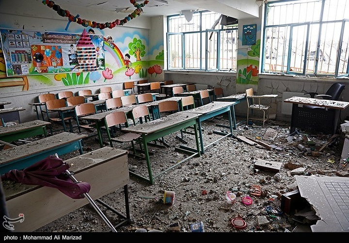 مدارس آسیب‌دیده در دوران جنگ رمضان-تهران