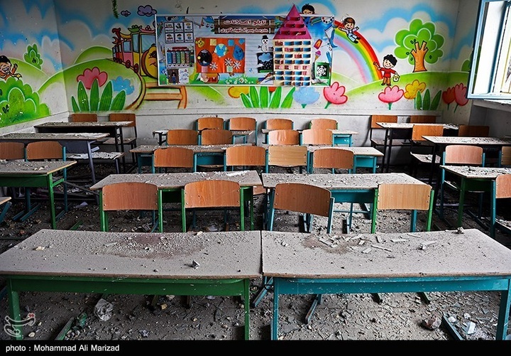 مدارس آسیب‌دیده در دوران جنگ رمضان-تهران