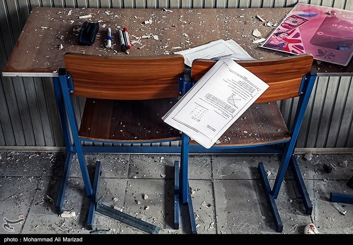 مدارس آسیب‌دیده در دوران جنگ رمضان-تهران