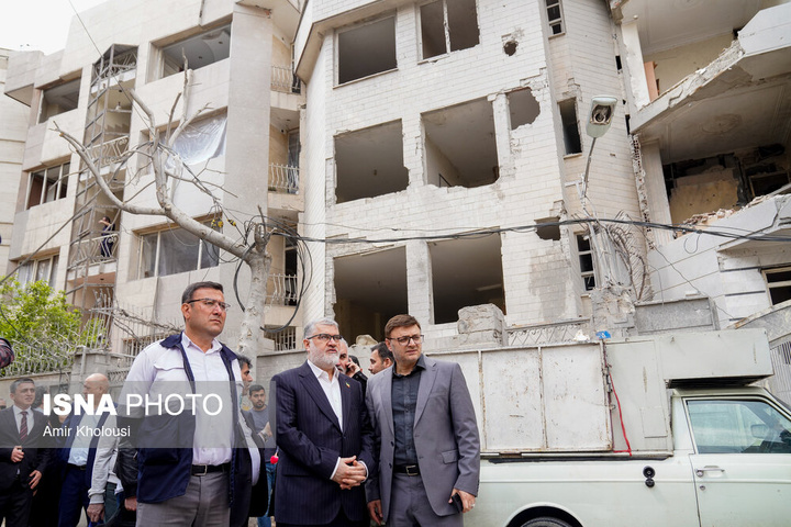 بازدید سفرا از مناطق آسیب دیده در جنگ رمضان
