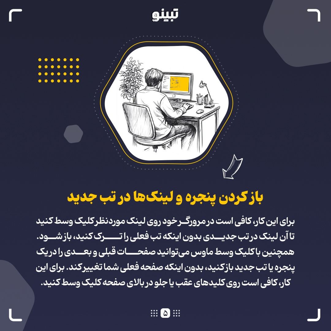 ترفندهای کلیک وسط ماوس که نمی‌دانید!