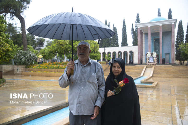 گلباران آرامگاه شیخ اجل «سعدی شیرازی»