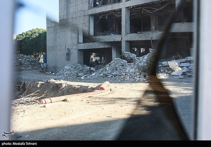 آثار حملات آمریکایی_صهیونی به ساختمان شهرداری منطقه 18