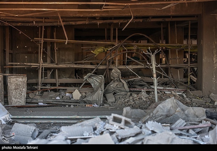 آثار حملات آمریکایی_صهیونی به ساختمان شهرداری منطقه 18