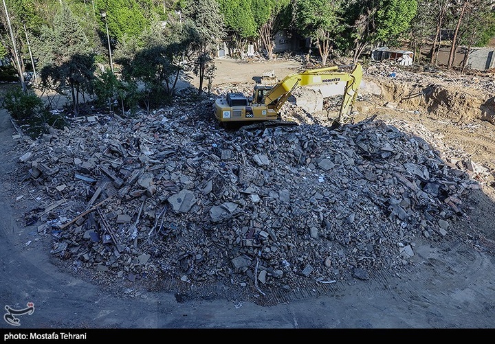 آثار حملات آمریکایی_صهیونی به ساختمان شهرداری منطقه 18