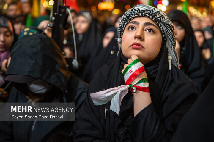 اجتماع حمایت از رزمندگان در مقابله با دشمن آمریکایی - صهیونی