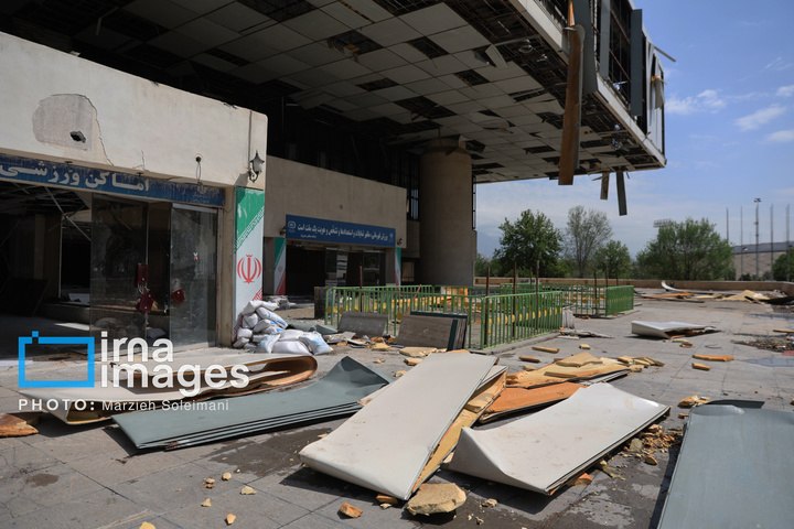 خسارات جنگ رمضان در مجموعه ورزشی آزادی