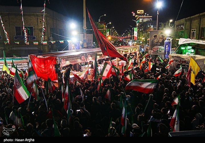 آئین وداع با پیکر مطهر 14 شهید تخریب چی - زنجان