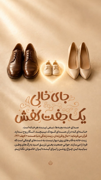 جای خالیِ یک جفت کفش کوچک