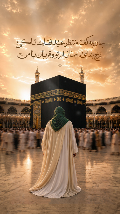 جان به کف منتظر عید لقایت تا کی / روی بنمای جمال از تو و قربان از من