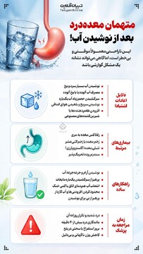 متهمان معده درد بعد از نوشیدن آب!