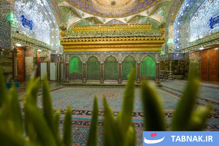 تجلی بهار در آستانه عید ولایت؛ ضریح مطهر علوی گل‌باران شد