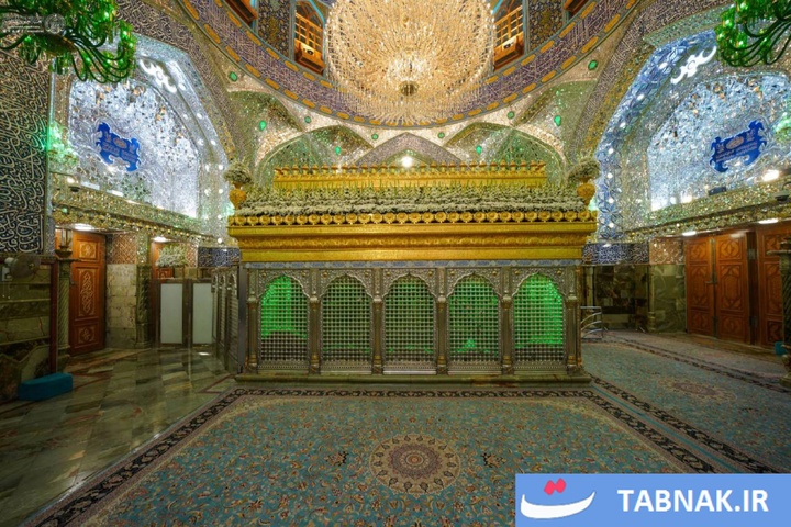 تجلی بهار در آستانه عید ولایت؛ ضریح مطهر علوی گل‌باران شد