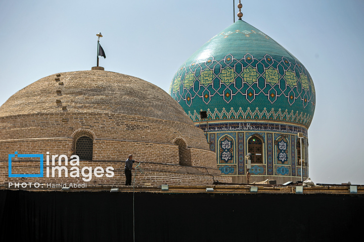 برپایی خیمه عزاداری محرم در قم