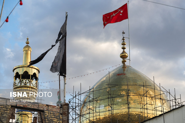 آیین تعویض پرچم حسینیه اعظم زنجان