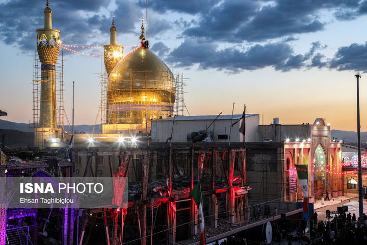 آیین تعویض پرچم حسینیه اعظم زنجان