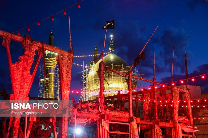 آیین تعویض پرچم حسینیه اعظم زنجان