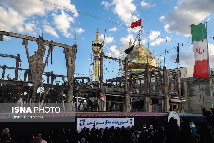 آیین تعویض پرچم حسینیه اعظم زنجان