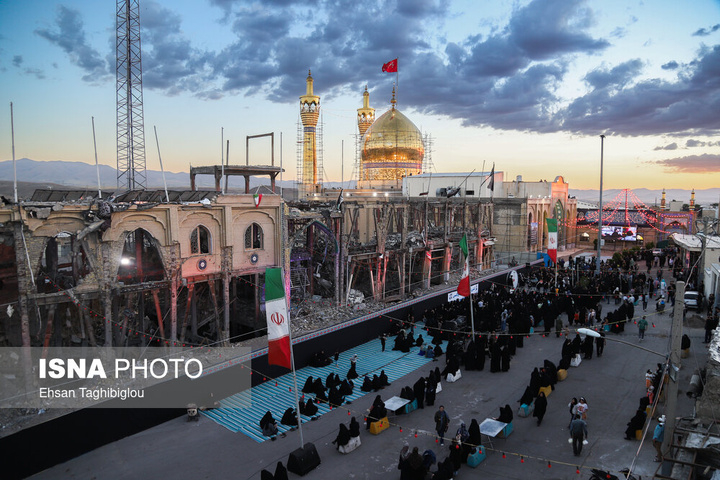 آیین تعویض پرچم حسینیه اعظم زنجان