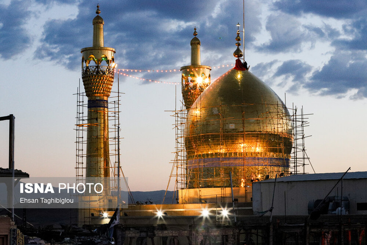 آیین تعویض پرچم حسینیه اعظم زنجان