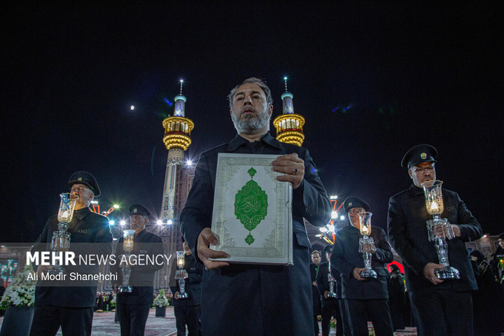 خطبه‌خوانی شب عاشورا در حرم مطهر امام رضا علیه‌السلام
