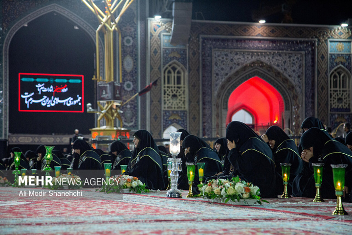 خطبه‌خوانی شب عاشورا در حرم مطهر امام رضا علیه‌السلام