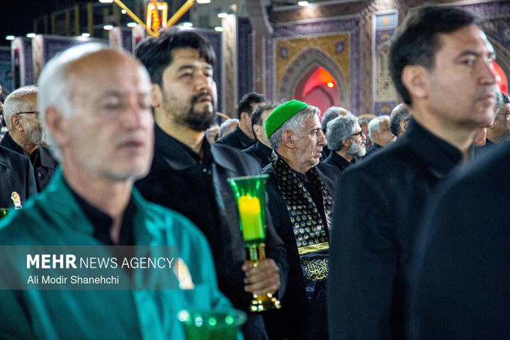 خطبه‌خوانی شب عاشورا در حرم مطهر امام رضا علیه‌السلام