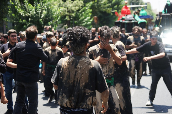 عزاداری دسته بنی‌اسد در خیابان ری تهران
