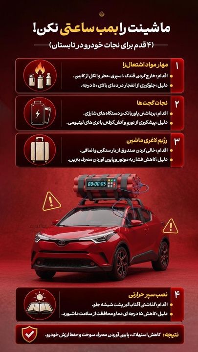 ماشینت را بمب ساعتی نکن