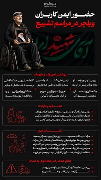 حضور ایمن کاربران ویلچر در مراسم تشییع